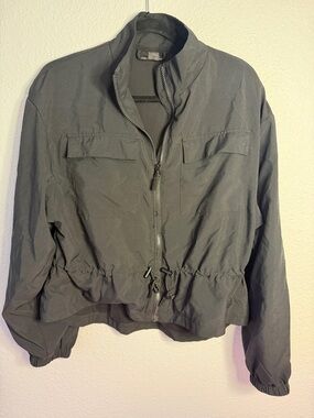 Black Women's Lightweight Zip-Front Jacket